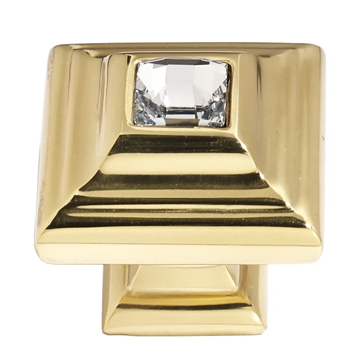 Alno Inc Swarovski Crystal 1 1/4" Length Square Knob