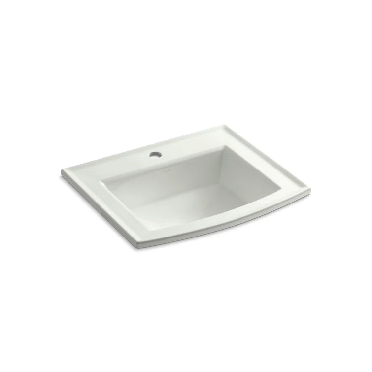 Archer® Vitreous China Rectangular Drop-In Bathroom Sink with Overflow