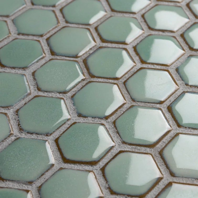Hudson 1" Hex 11-7/8 " x 13-1/4 " Porcelain Mosaic Floor and Wall Tile