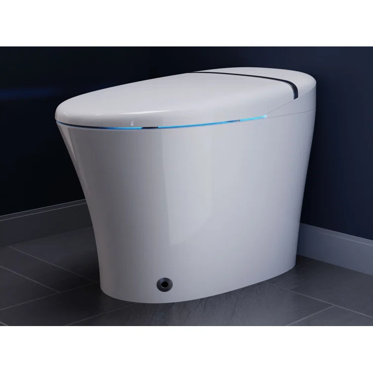 ANZZI Envo 1.28 Gallons GPF Elongated Comfort Height Floor Mounted Bidet Toilet (Seat Included)