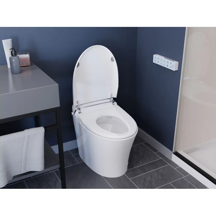 ANZZI Envo 1.28 Gallons GPF Elongated Comfort Height Floor Mounted Bidet Toilet (Seat Included)