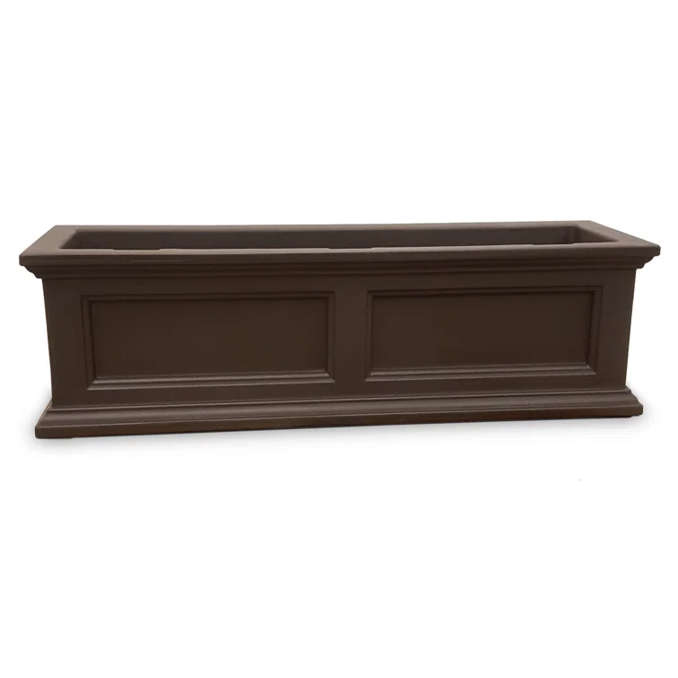 The Anastasiya Resin Window Box Planter with Water Reservoir