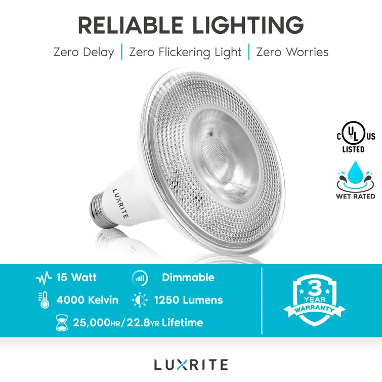 120 Watt Equivalent PAR38 E26/Medium (Standard) Dimmable LED Bulb