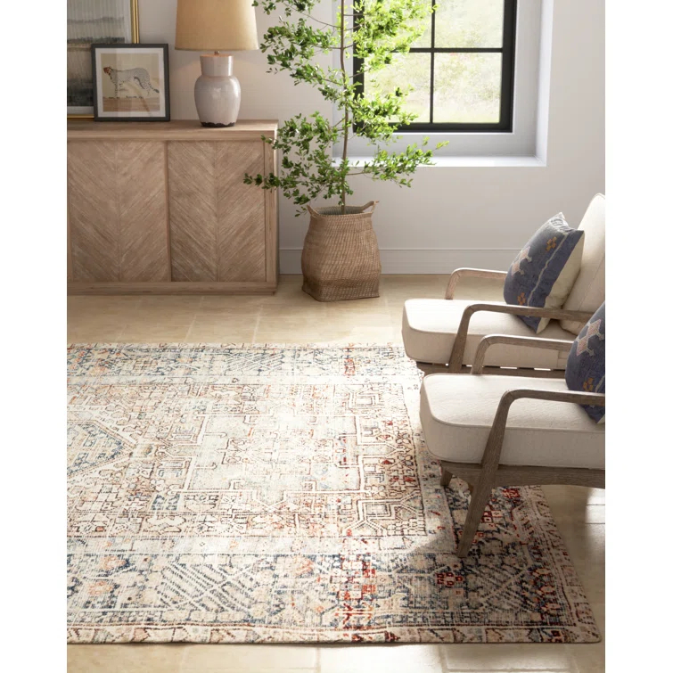 Chris Loves Julia x Loloi Jules Oriental Natural/Ocean Area Rug