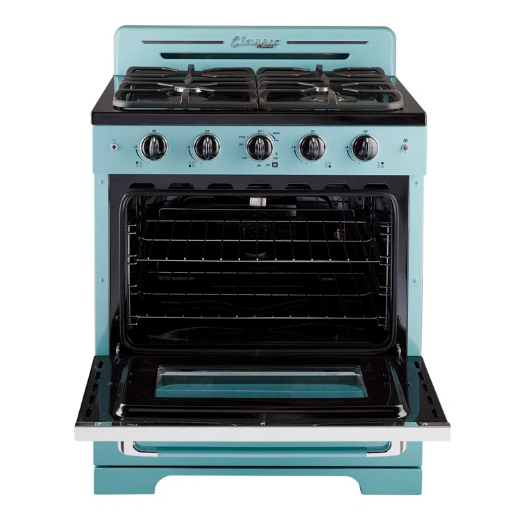 Unique Appliances Classic Retro 30" 4 burner 3.9 cu. ft. Freestanding Gas Range with Convection Oven UGP-30CR T