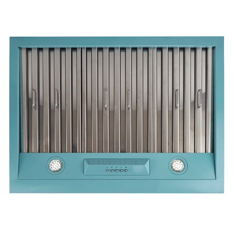 Classic Retro 30" 700 CFM Ducted Under Cabinet Range Hood with Stainless Steel Baffles and Light