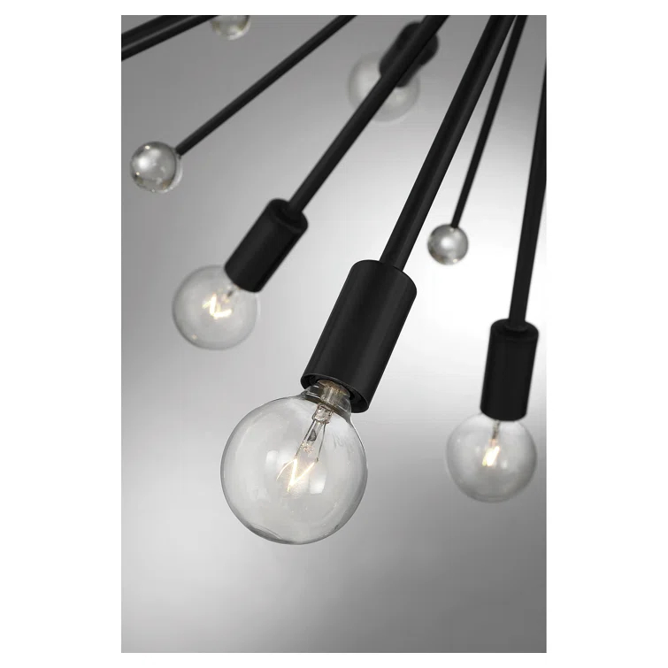 24 Light Metal Dimmable Sputnik Chandelier