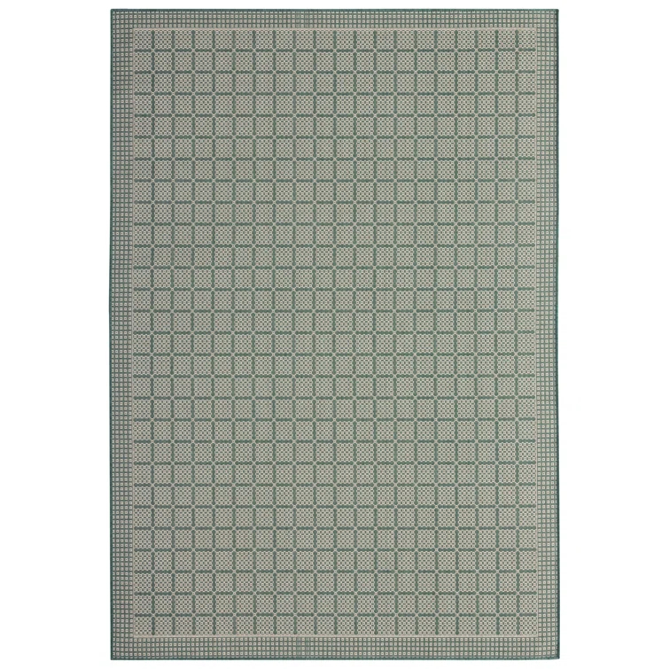 Nicole Miller New York Patio Country Luna Geometric Indoor/Outdoor Area Rug, Green/Beige