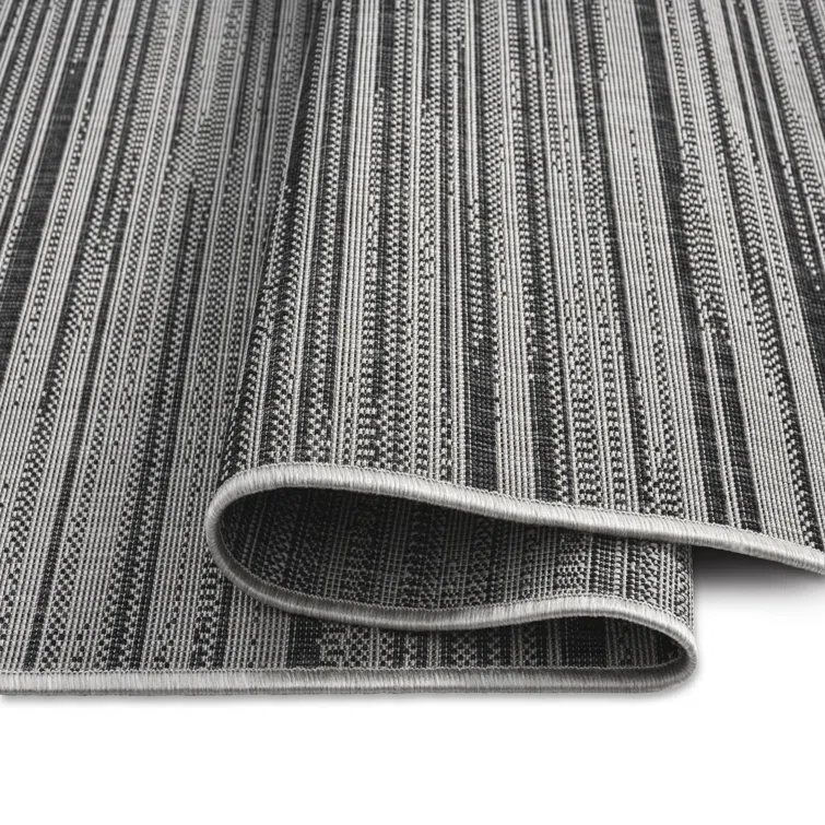 Nicole Miller New York Patio Country Wynona Abstract Indoor/Outdoor Area Rug, Black/Beige