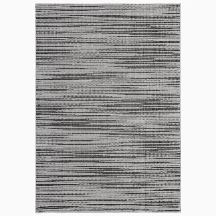 Nicole Miller New York Patio Country Wynona Abstract Indoor/Outdoor Area Rug, Black/Beige