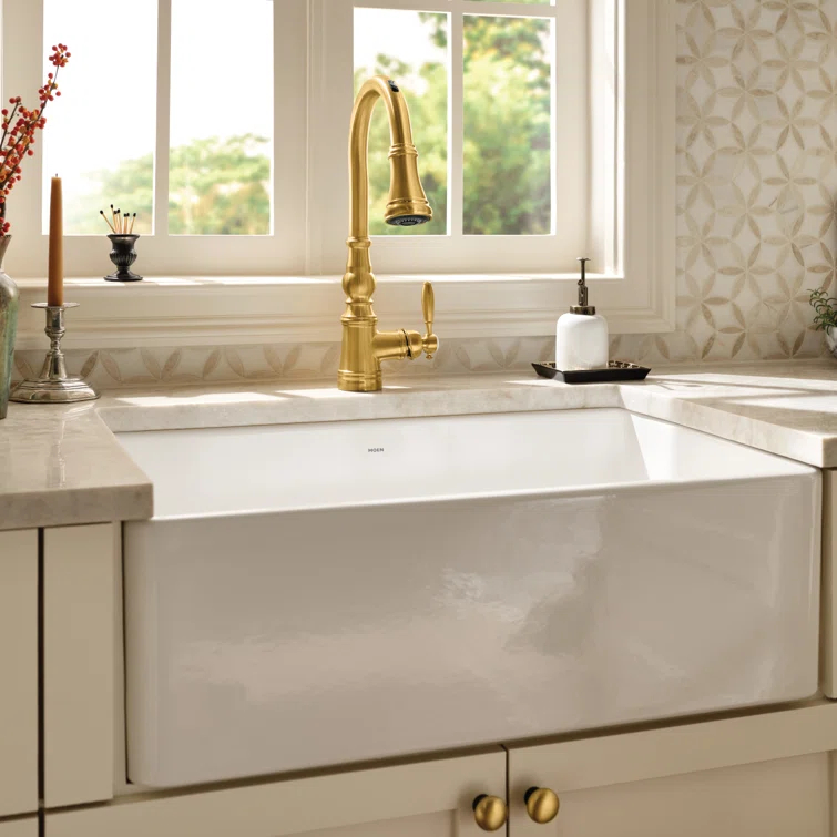 FC301810 Moen Fireclay 30" L X 18" W Farmhouse Kitchen Sink