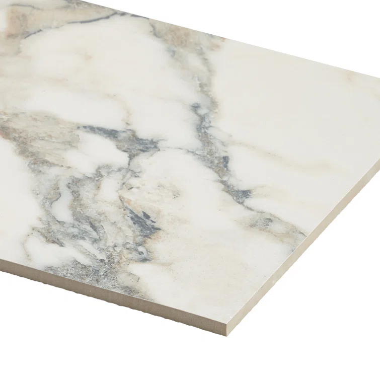 Bond Tile Saroshi 11.81 in. x 23.62 in. Matte Marble Look Porcelain Floor and Wall Tile (9.68 Sq. Ft. / Case)