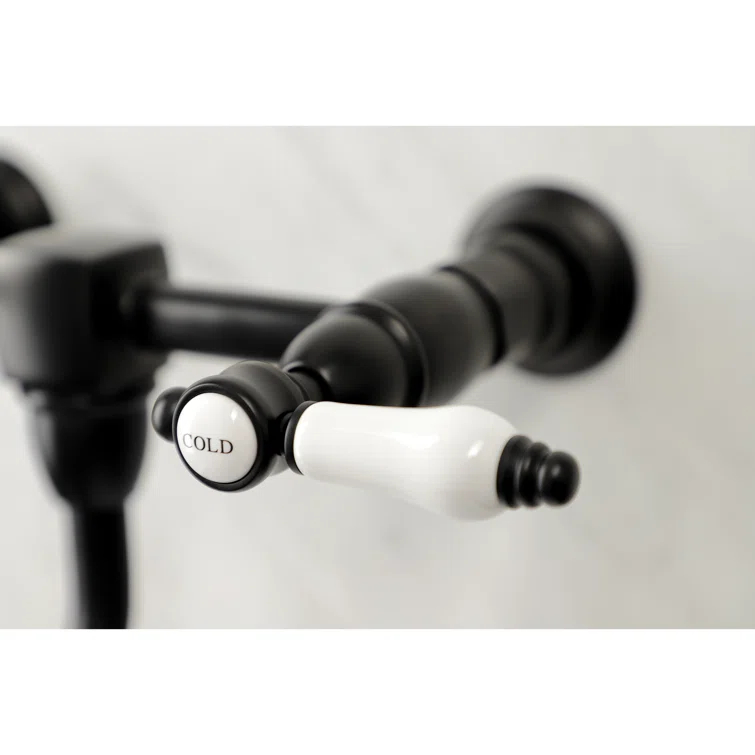 Kingston Brass Bel-Air Two-Handle 2-Hole Wall Mount Bathroom Faucet