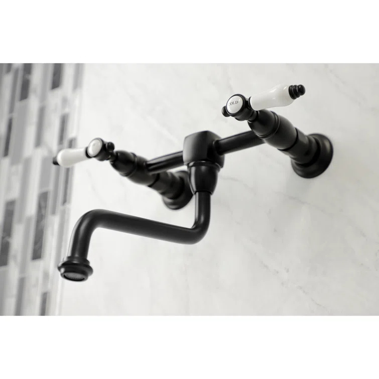 Kingston Brass Bel-Air Two-Handle 2-Hole Wall Mount Bathroom Faucet