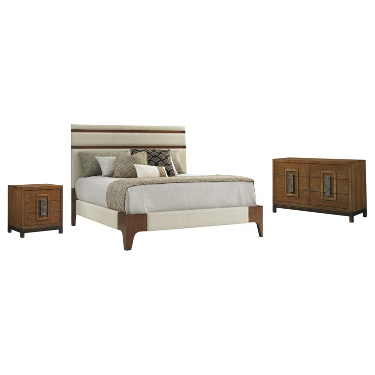 Island Fusion Mandarin Upholstered Panel Bed
