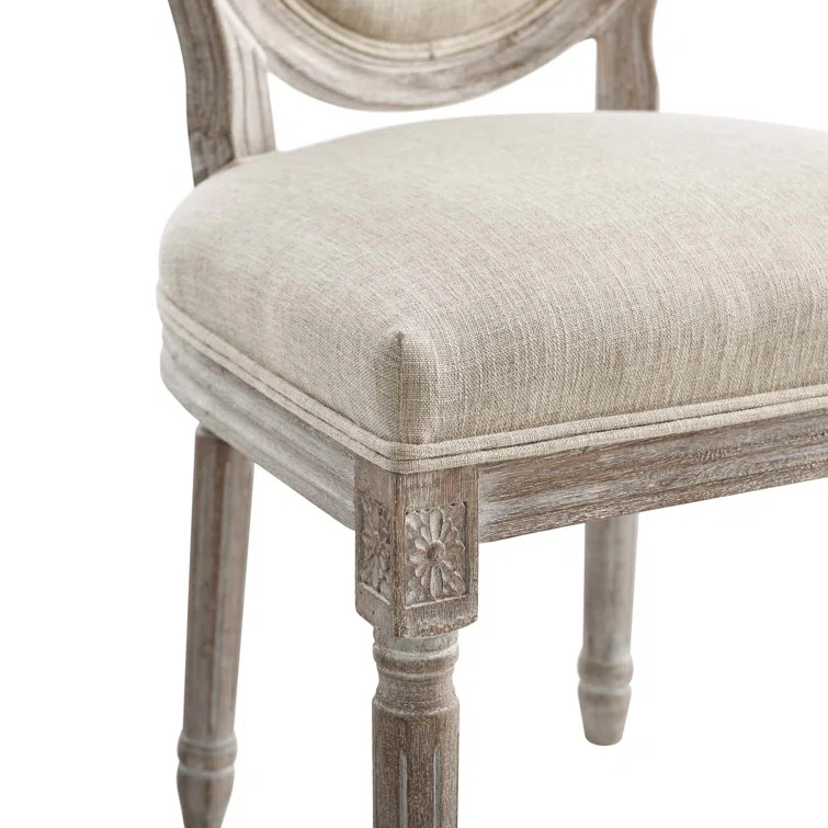 Modway Emanate Vintage French Upholstered Fabric Dining Side Chair
