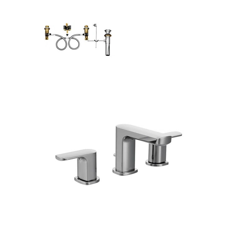 Rizon Widespread Bathroom Faucet with Drain Assembly