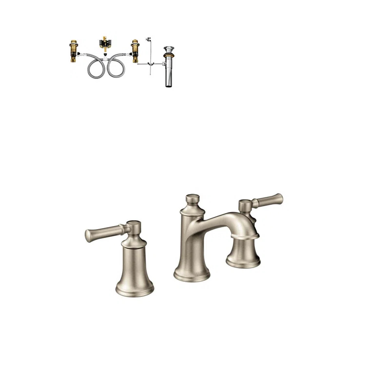 Moen Dartmoor Two-Handle Widespread Bathroom Faucet Trim Kit, Valve Required