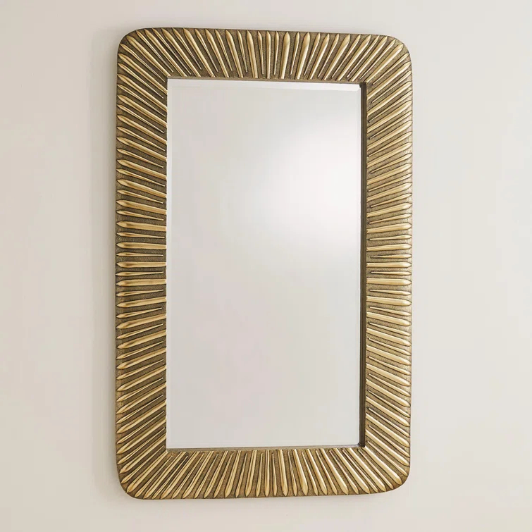 Global Views Valencia Mirror-Antique Brass