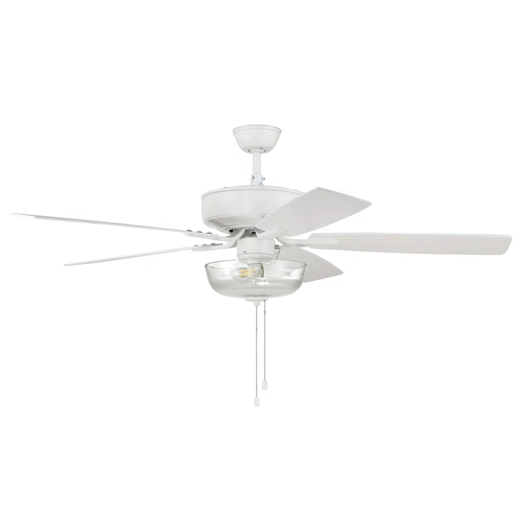 Pro Plus 101 Clear Bowl Light Kit 52'' Ceiling Fan with Light Kit
