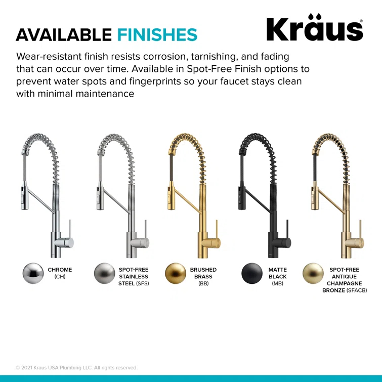 KRAUS Oletto Commercial Style Single Handle Pull Down Kitchen Faucet with QuickDock Top Mount Installation Assembly