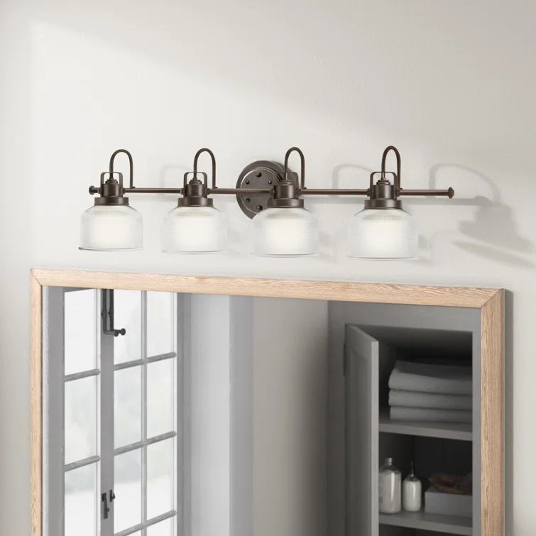 Rosser 4 Light Transparent Dimmable Vanity Light