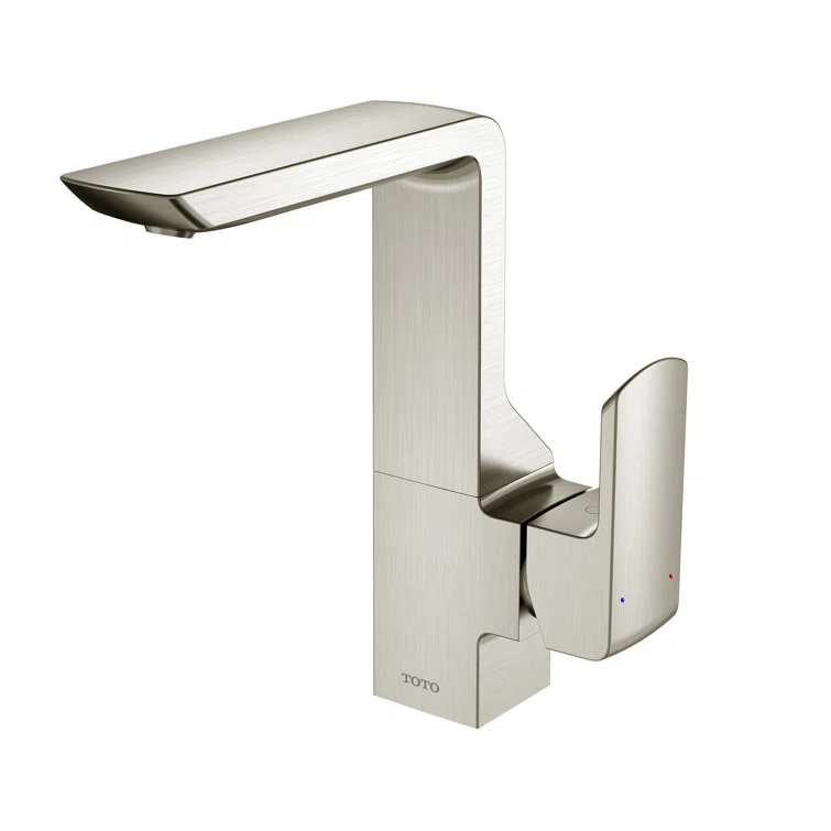 Polished Nickel 8'' Modern Single Handle Bathroom Faucet