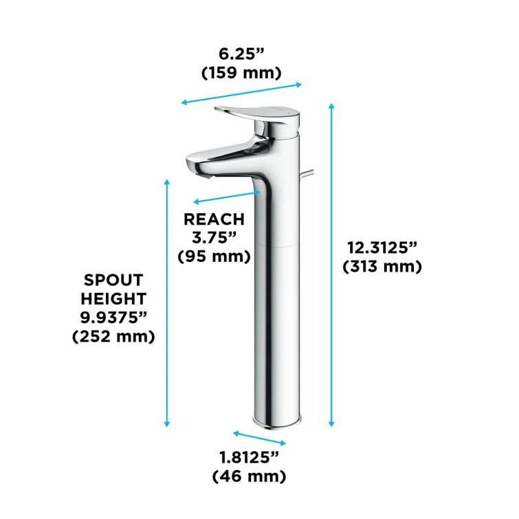LF Vessel Sink Bathroom Faucet with Drain Assembly