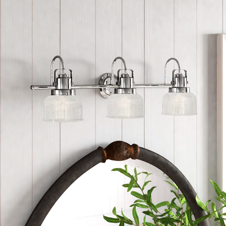 Rosser 3 Light Transparent Dimmable Vanity Light