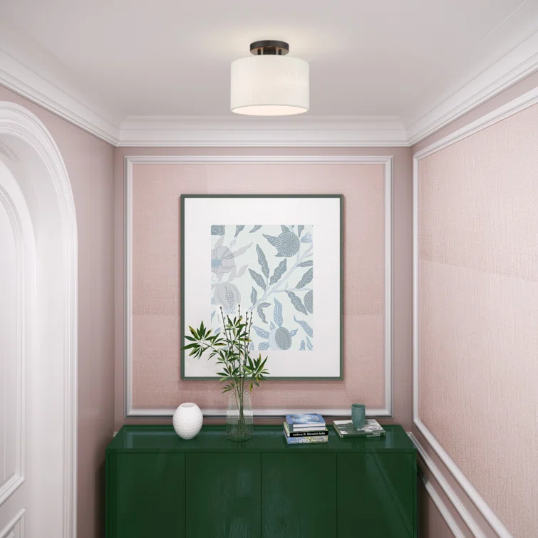 Darian Fabric Semi Flush Mount