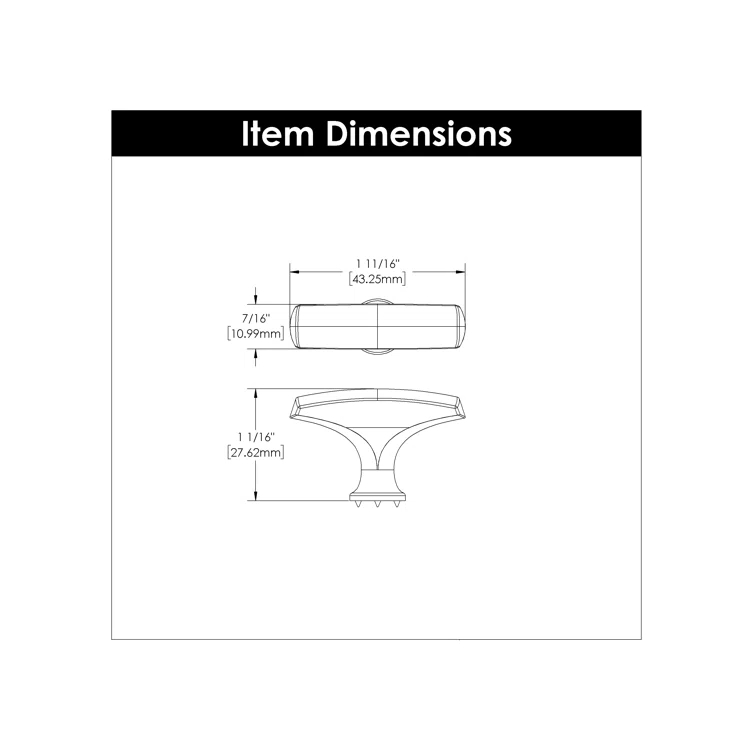 Greenwich 1 11/16" Length Bar Knob