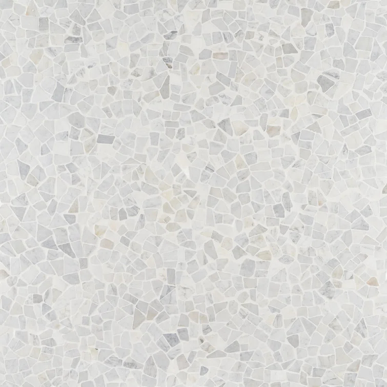 Countryside Carrara Tumbled 11.81 in. x 11.81 in. Natural Marble Floor and Wall Mosaic Tile