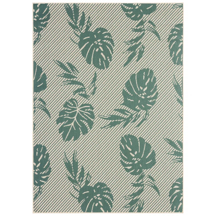 Tommy Bahama Palm Coastal Indoor/Outdoor Area Rug, Beige/Green