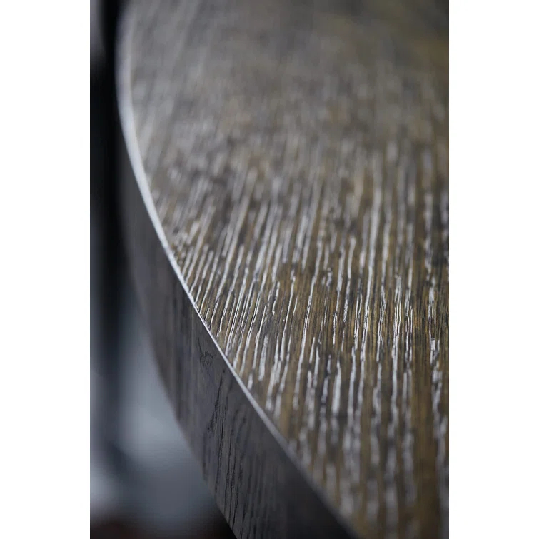 Linea Round Solid Wood Top Dining Table