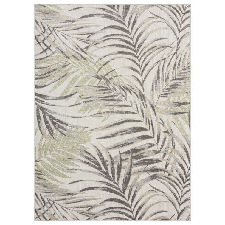 Tommy Bahama Malibu Palm Springs Coastal Indoor/Outdoor Area Rug, Ivory/Green