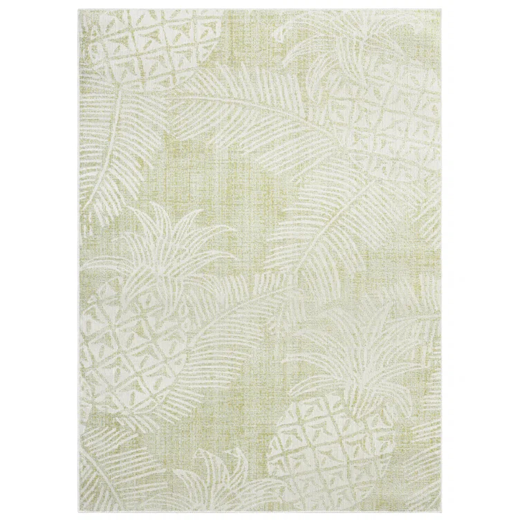 Tommy Bahama Malibu Pineapple Coastal Indoor/Outdoor Area Rug, Green/Ivory