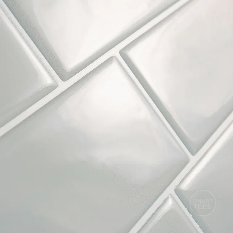 Peel and Stick Gel Backsplash Tile Metro 12'' x 8'' (Set of 4)