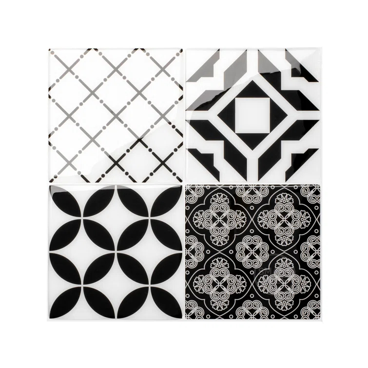 Peel and Stick Gel Backsplash Tile Vintage 9'' x 9''