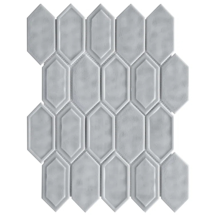 Bianca 2" x 4" Glass Grid Mosaic Wall Tile