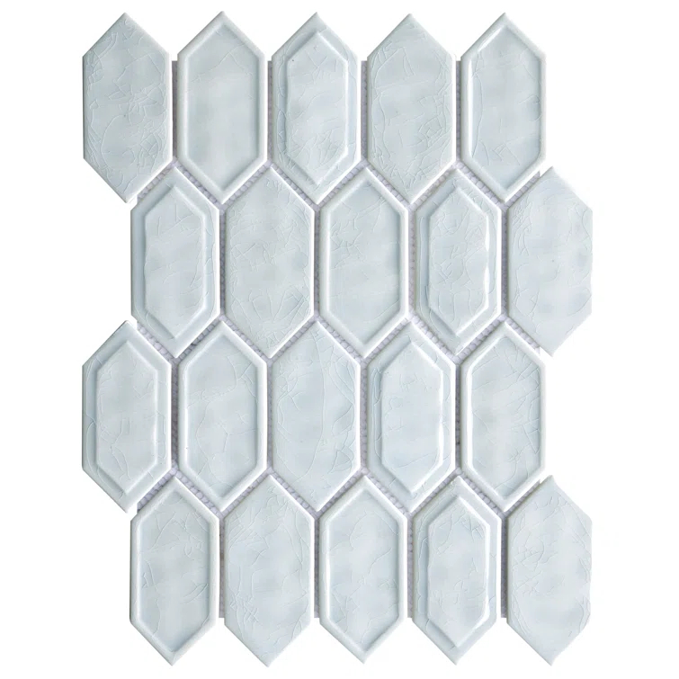Bianca 2" x 4" Glass Grid Mosaic Wall Tile