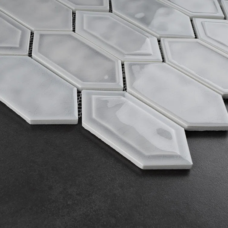 Bianca 2" x 4" Glass Grid Mosaic Wall Tile