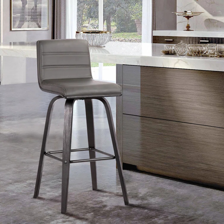 Biance Solid Wood Swivel Bar & Counter Stool