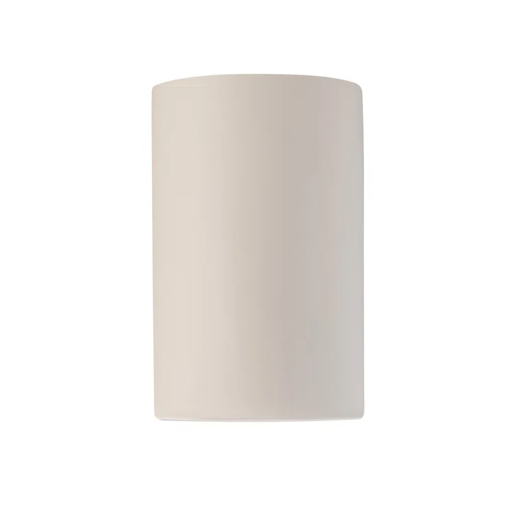 Sessions Large Cylinder Matte White Ceramic Sconce