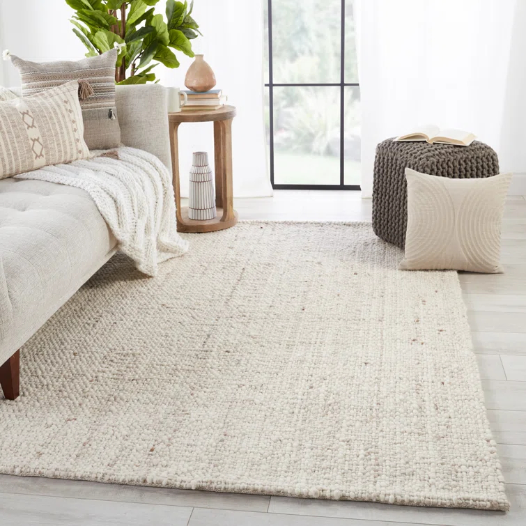 Cambridge Season Handwoven Ivory & Tan Wool Area Rug 12'x15'