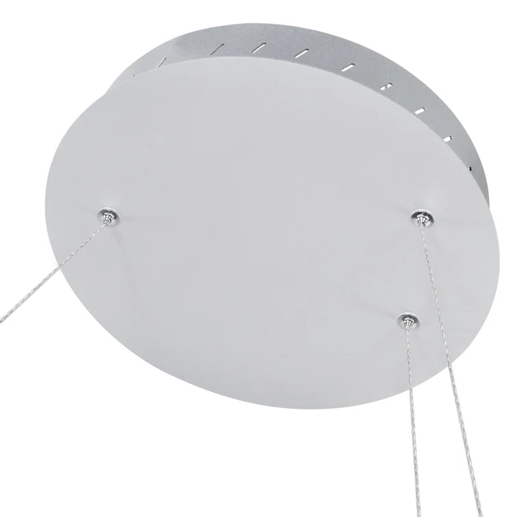 Capella 5-Light Geometric Ring Pendant 50" Integrated LED ETL Certified Adjustable Chandelier