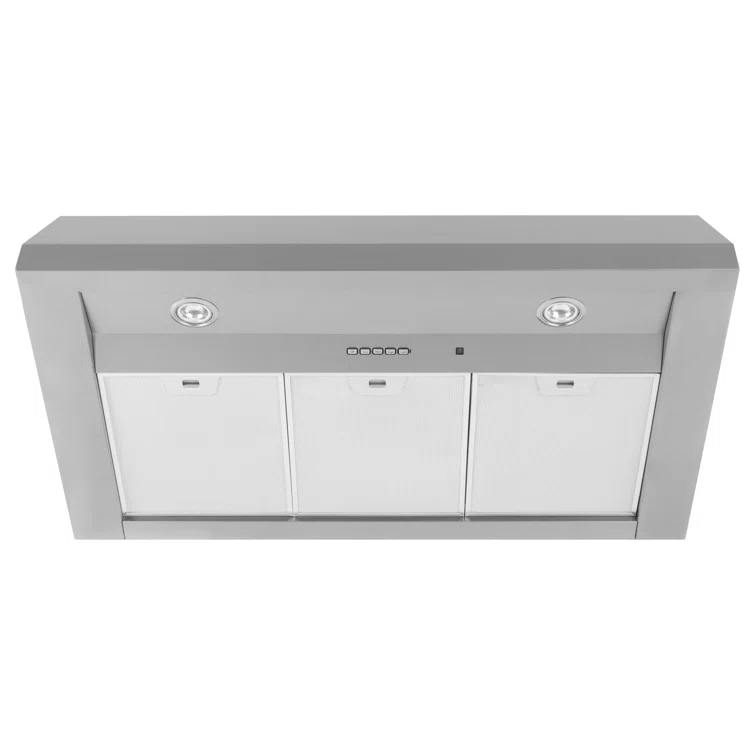 36" 600 CFM Convertible Wall Mount Range Hood in Silver with Night Light