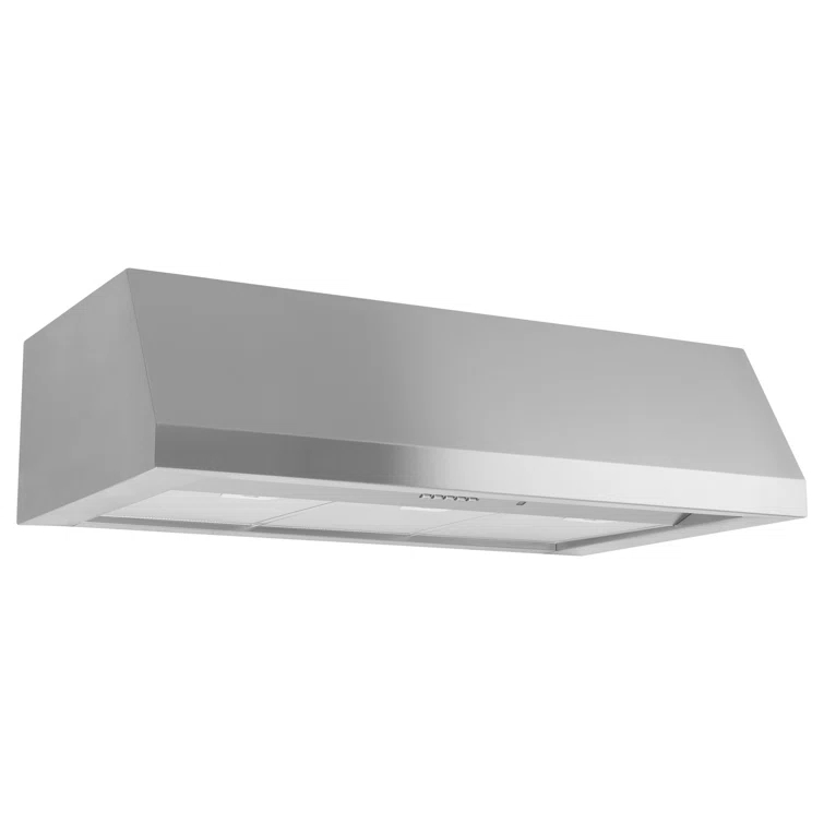 36" 600 CFM Convertible Wall Mount Range Hood in Silver with Night Light