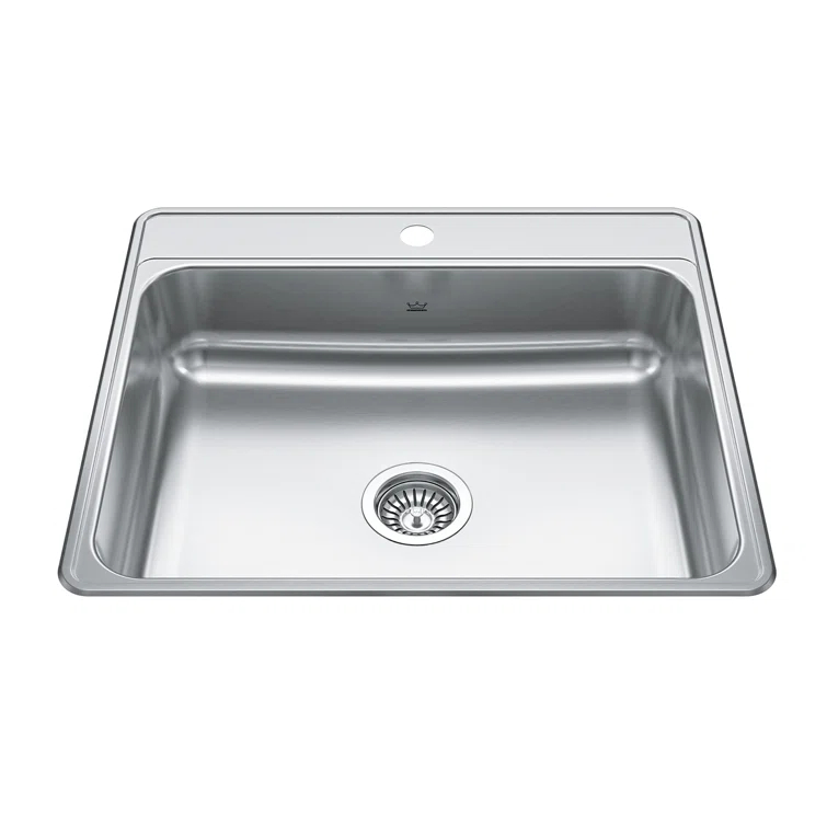 Kindred Creemore 25'' L Drop-In Single Bowl Stainless Steel Kitchen Sink CSLA2522-7-1N