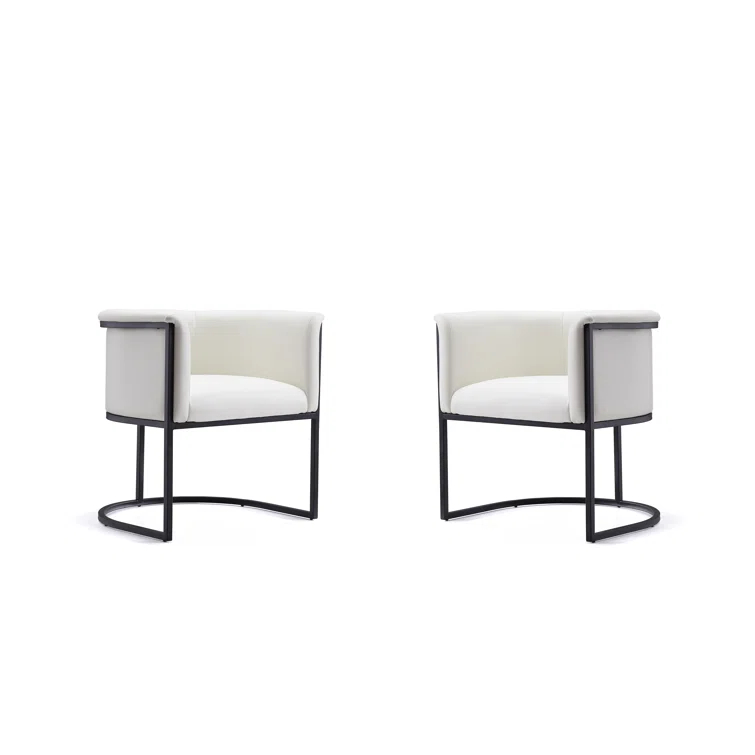 Virgil Faux Leather Upholstered Arm Chair