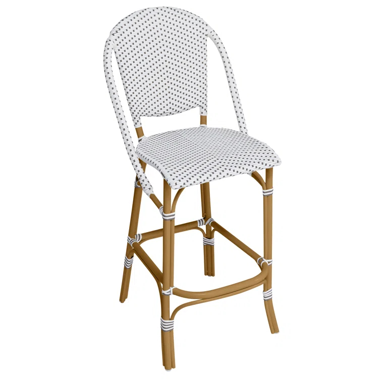 Sofie Outdoor Bar Stool with Cappuccino Dots
